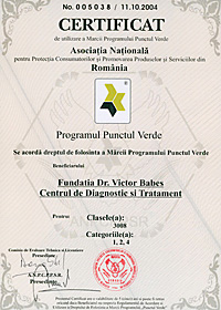 Certificat Punctul verde